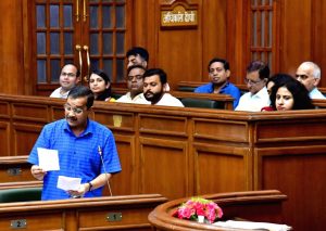 Arvind Kejriwal in Delhi Vidhan Sabha