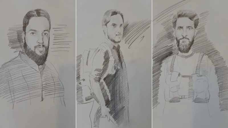 Pahalgam Terrorists Sketches