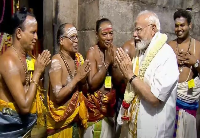 PM Modi Gangaikonda Cholapuram temple