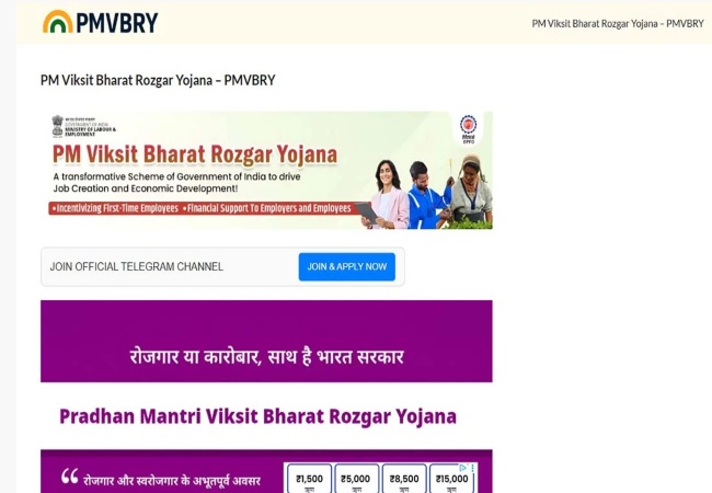 Prime Minister Developed India Employment Scheme