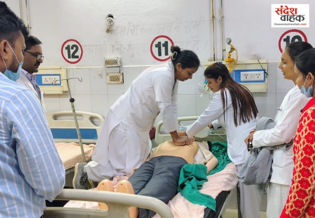 CPR training session