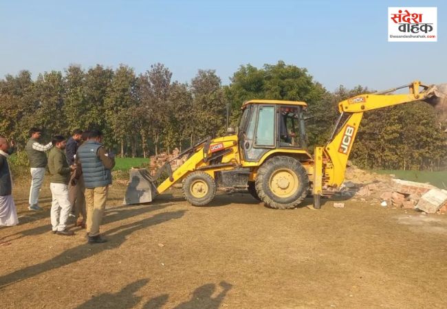 Shravasti bulldozer action