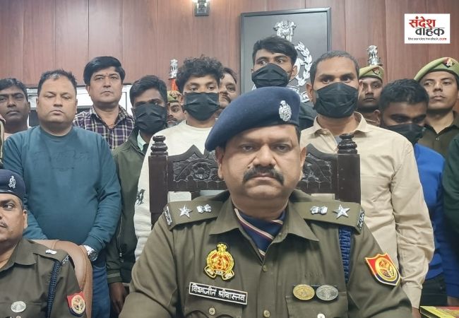 लखनऊ में 'बमबाजी' कर मांगी 10 लाख की रंगदारी, STF और पुलिस ने 5 शातिर बदमाशों को दबोचा