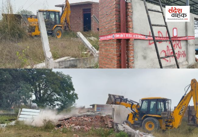 Lucknow News: बीकेटी और गोसाईंगंज में 38 बीघा अवैध प्लॉटिंग ध्वस्त; 9 बिल्डिंग्स पर लगा ताला