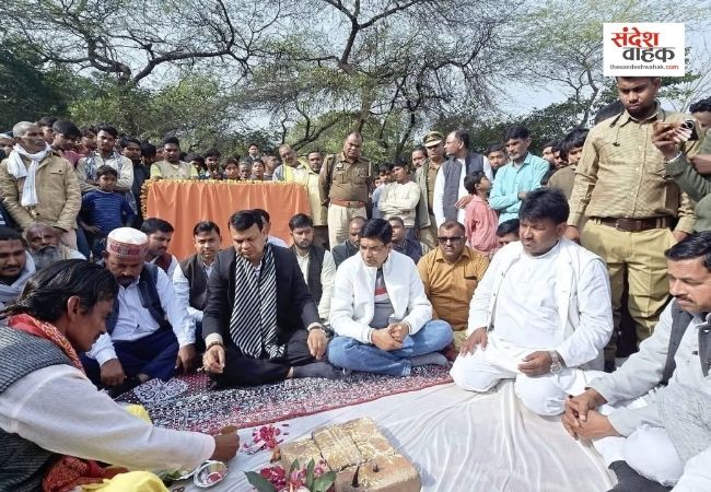 अमेठी: गोमती नदी के किशनी घाट पर शुरू हुआ पीपा पुल, विधायक सुरेश पासी ने किया भूमि पूजन