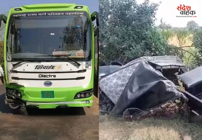 अमरावती में बस और ऑटो में जोरदार टक्कर, 7वीं की छात्रा समेत 6 की मौत