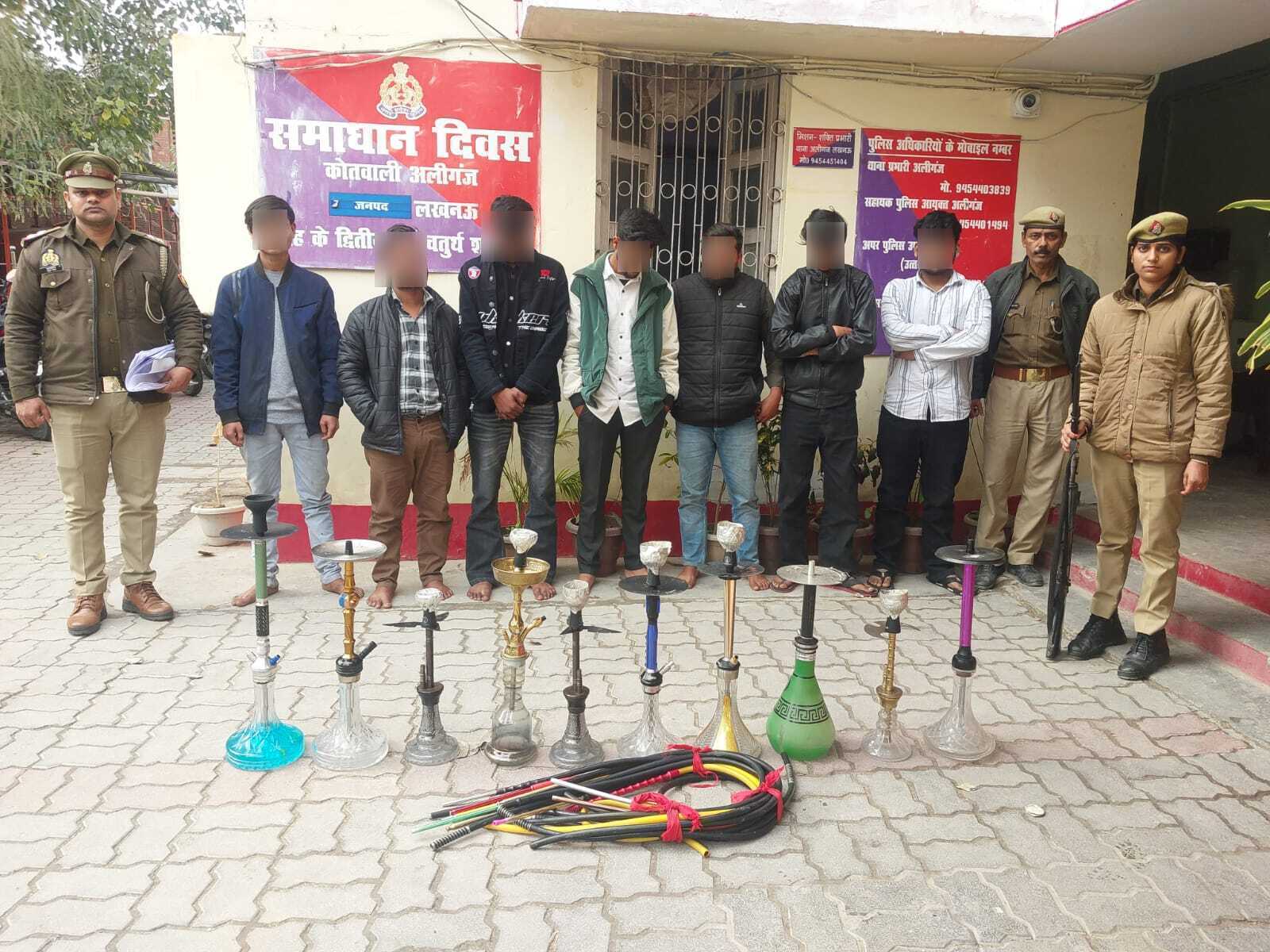 लखनऊ: अलीगंज के 'पेन्टा हाउस कैफे' में चल रहा था अवैध हुक्का बार, पुलिस ने 7 आरोपियों को दबोचा