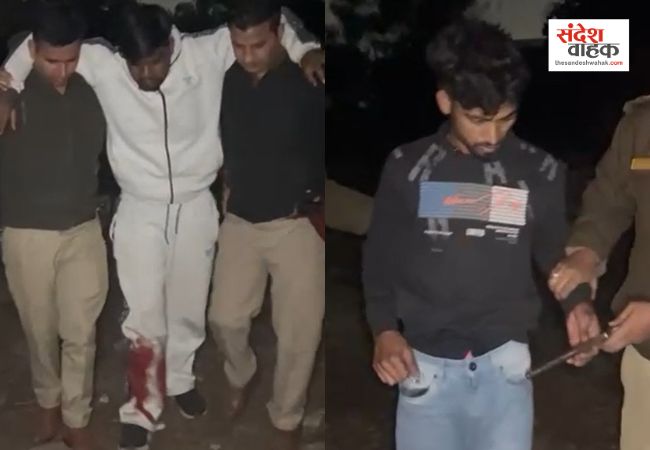 बरेली में पुलिस और लुटेरों के बीच मुठभेड़, दो बदमाश गिरफ्तार, एक के पैर में लगी गोली