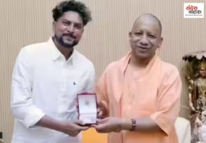 Kuldeep Yadav's grand reception