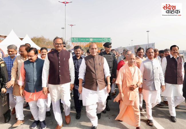 राजनाथ सिंह और सीएम योगी ने किया ग्रीन कॉरिडोर के दूसरे चरण का उद्घाटन, जाम के झाम से मिलेगी निजात
