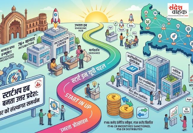 स्टार्टअप हब बनता उत्तर प्रदेश, नवाचार को मिल रहा संस्थागत समर्थन