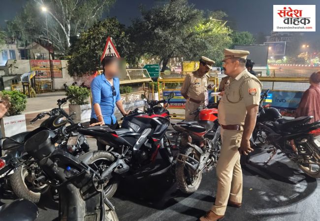 Lucknow News: 1090 चौराहे पर स्टंटबाजी और मॉडिफाइड साइलेंसर का शोर पड़ा भारी, कई गाड़ियां सीज