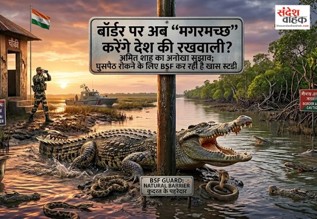 सीमा पर घुसपैठ रोकने के लिए मगरमच्छों का होगा इस्तेमाल, अमित शाह के सुझाव पर चल रही तैयारी