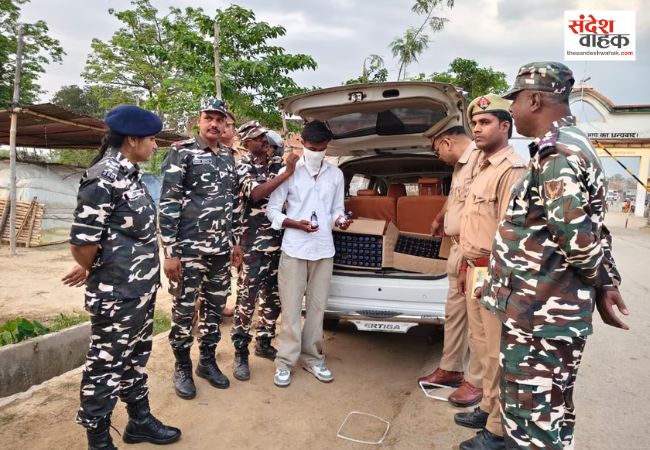 भारत-नेपाल बॉर्डर पर कार से भारी मात्रा में नशीला सिरप बरामद, तस्कर गिरफ्तार
