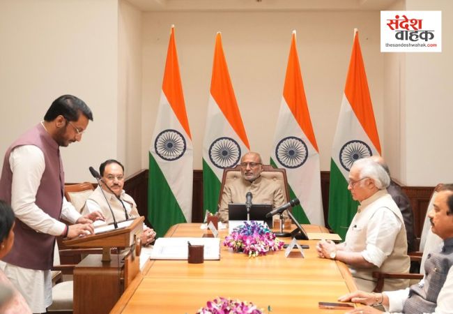 पार्थ पवार ने ली राज्यसभा सदस्य की शपथ, जेपी नड्डा से लेकर जयराम रमेश तक रहे मौजूद