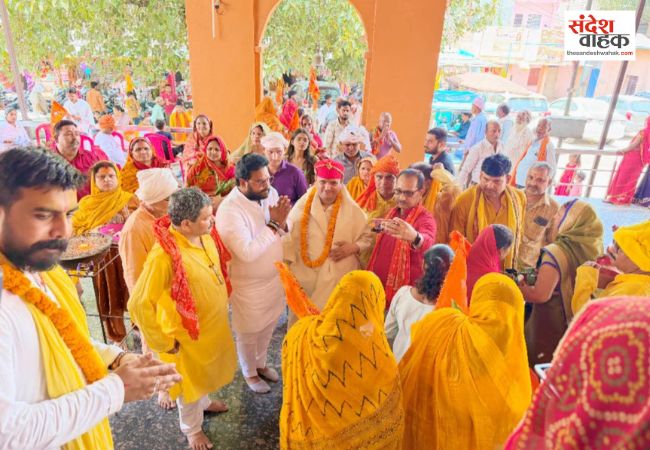 भीमापार में भागवत कथा का भव्य शंखनाद