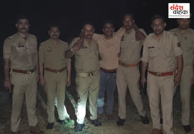 अपहरण कांड का वांटेड अपराधी मुठभेड़ में गिरफ्तार, पैर में लगी गोली