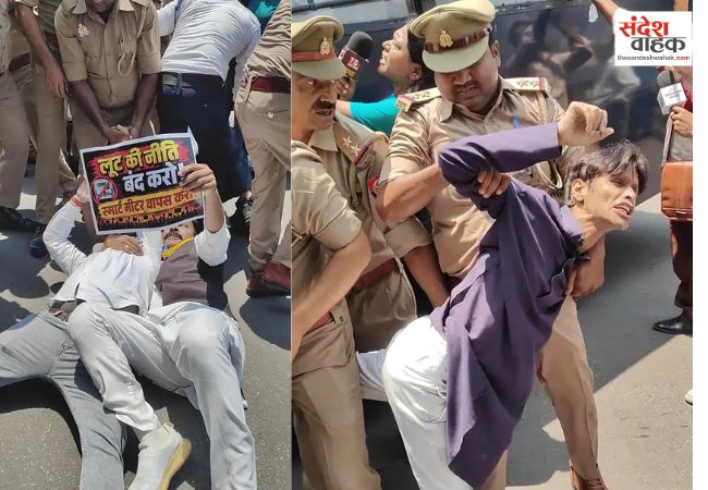 स्मार्ट मीटर के खिलाफ आप का हल्ला बोल, विधानसभा घेराव के दौरान पुलिस से तीखी झड़प