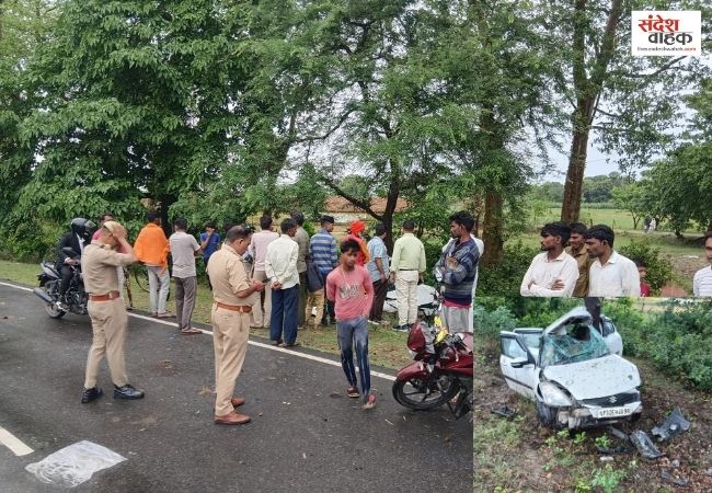 लखीमपुर खीरी: अनियंत्रित कार पेड़ से टकराकर हुई चकनाचूर, ड्राइवर की हालत नाजुक