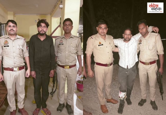 Bareilly News: पुलिस की घेराबंदी देख बदमाशों ने झोंका फायर, 17 मुकदमों का आरोपी बदमाश घायल