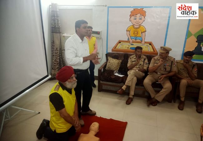 आरपीएफ पुलिस लाइन में जवानों को दिया गया CPR और अग्नि सुरक्षा का प्रशिक्षण