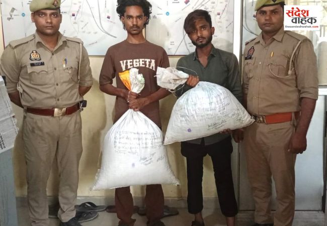 डोडा छिलका और दिल्ली से चोरी अपाचे बाइक संग 2 तस्कर गिरफ्तार