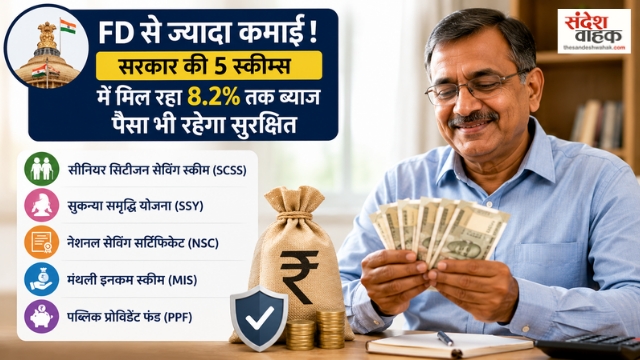 FD से ज्यादा कमाई! सरकार की 5 स्कीम्स में मिल रहा 8.2% तक ब्याज, पैसा भी रहेगा सुरक्षित