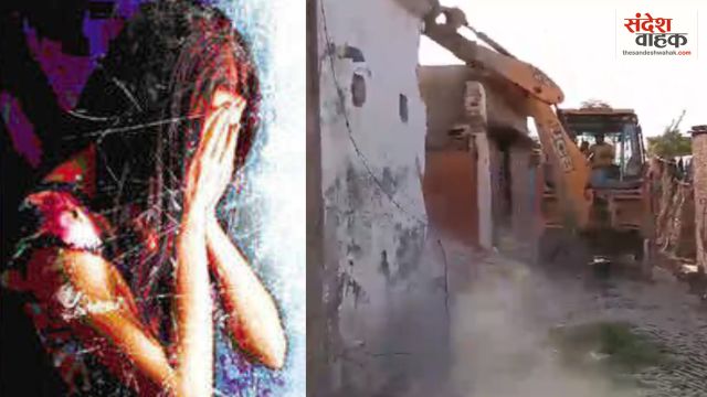 Pilibhit: 8 साल की बेटी के साथ हुई दरिंदगी पर पुलिस का एक्शन, बुलडोजर से गिराया आरोपी का घर