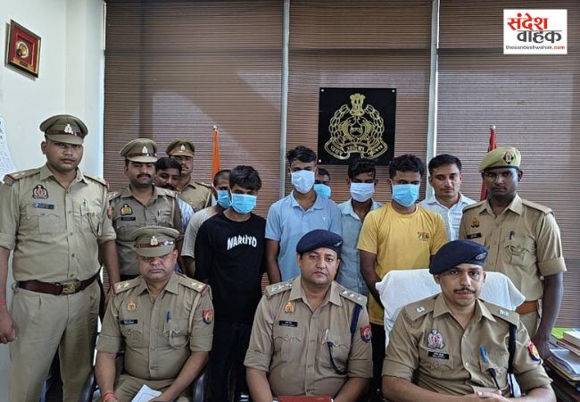 ज्वैलरी शॉप में शटर काटकर चोरी करने वाले 6 शातिर चोर गिरफ्तार