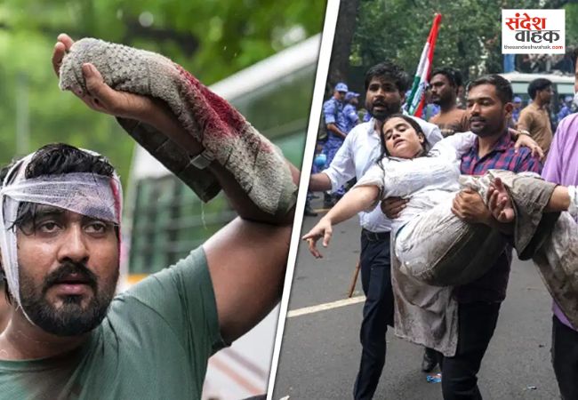 पटना में NEET-UG पेपर लीक को लेकर प्रदर्शनकारियों पर पुलिस ने भांजी लाठियां