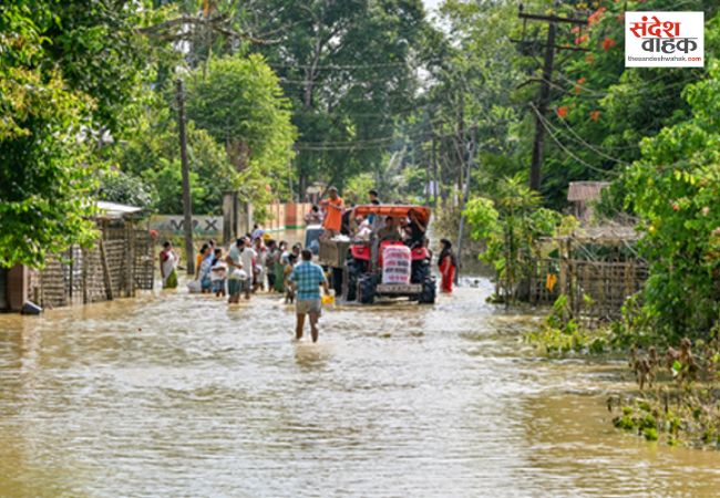 बाढ़ से असम के 8 जिलों में 2.12 लाख लोग प्रभावित, अब तक 80 की मौत