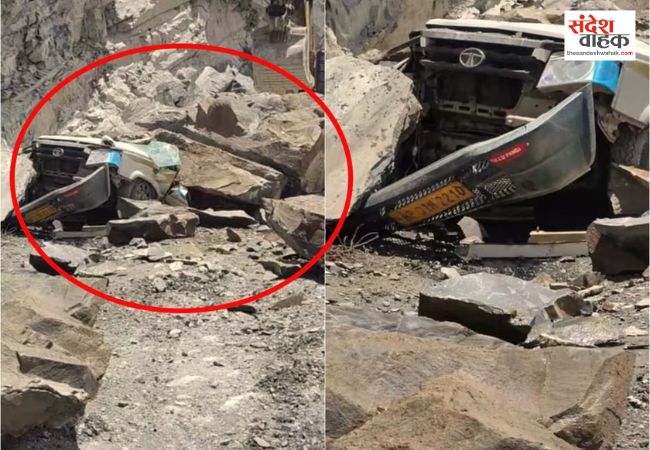 हिमाचल में टाटा सूमो पर चट्टान गिरने से 13 की मौत, 2 की हालत गंभीर