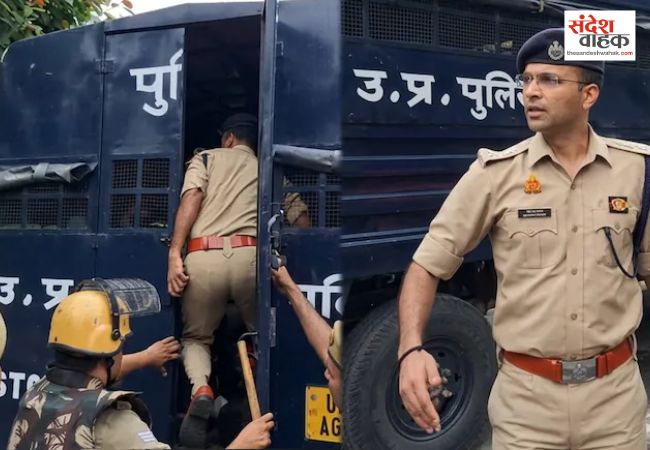 मेरठ एसएसपी का प्रदर्शनकारियों को पीटते वीडियो वायरल