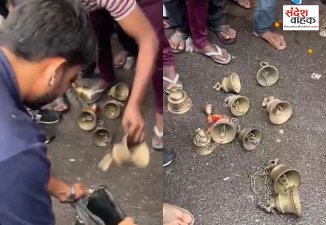 लखनऊ के बुद्धेश्वर मंदिर में घंटा चुराते रंगेहाथ पकड़ा गया सेवादार