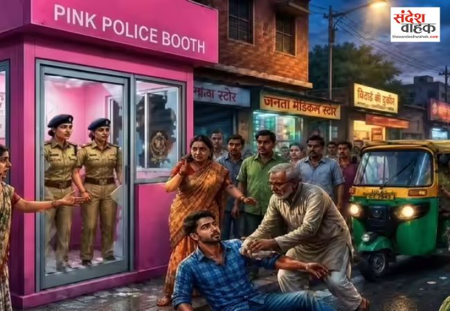 पुलिस बूथ पर मदद मांगने आए युवक की कटी नस