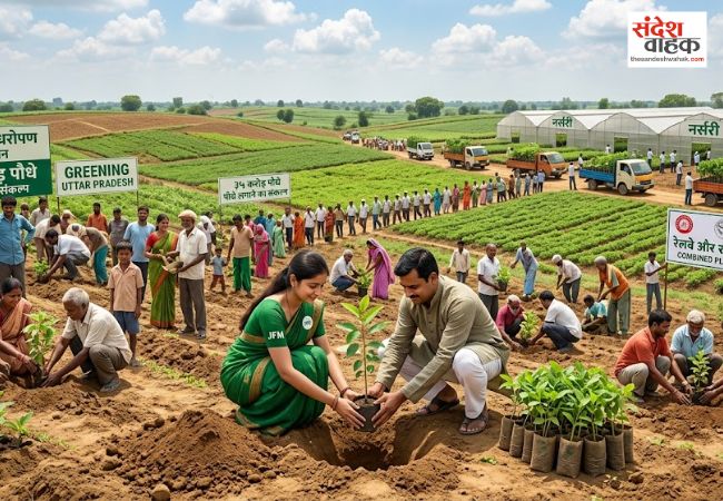 यूपी में महा-पौधरोपण अभियान: 2600 से अधिक नर्सरियों में 57.62 करोड़ पौधे तैयार