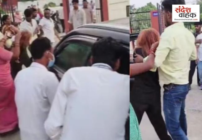 पिता के सामने युवती को कार से खींचकर पीटा, छेड़छाड़ और कपड़े फाड़ने की कोशिश