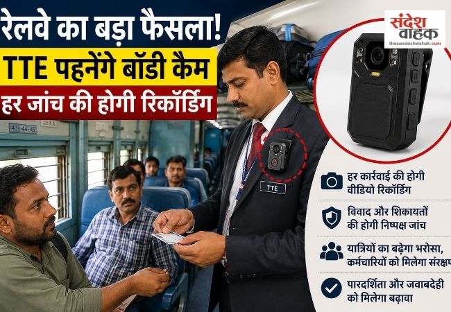 अब बॉडी कैम के साथ ड्यूटी करेंगे TTE, ट्रेन में विवाद और शिकायतों पर लगेगी लगाम