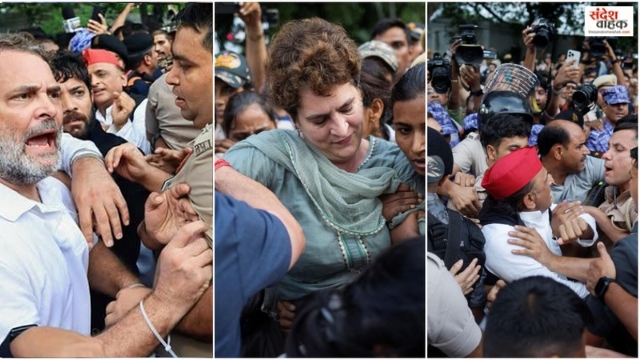हिरासत से छूटे राहुल-प्रियंका और अखिलेश, कहा - 'धर्मेंद्र प्रधान के इस्तीफे तक लड़ाई जारी'
