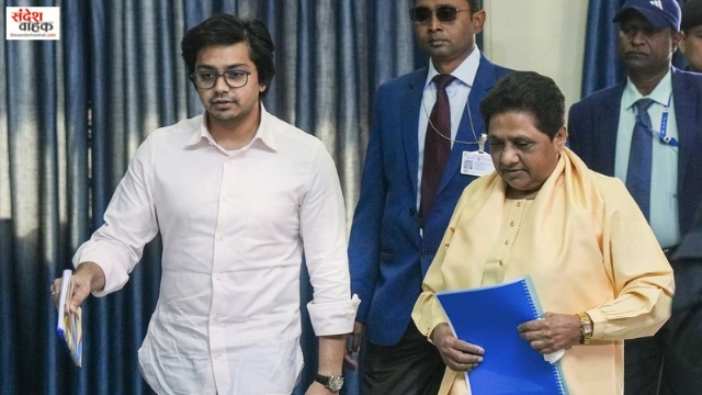 Mayawati with Aakash Anand