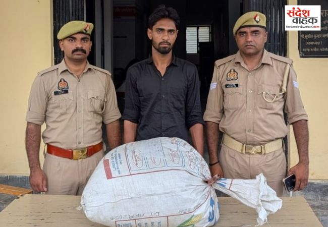 दस किलो से अधिक अवैध डोडा छिलका के साथ नशा तस्कर गिरफ्तार