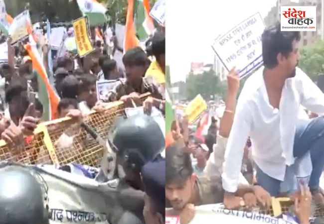 पटना में 70वीं BPSC परीक्षा रद्द करने की मांग को लेकर सीएम आवास की ओर बढे छात्रों ने तोड़े पुलिस बैरिकेड्स