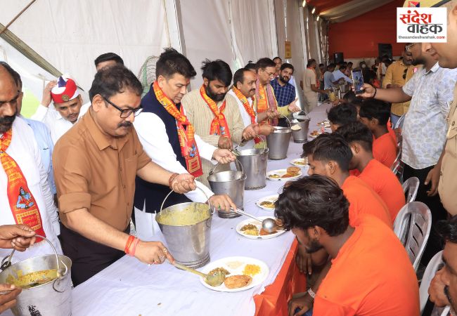 भमोरा बाईपास पर विशाल कांवड़ शिविर और भंडारे का शुभारंभ