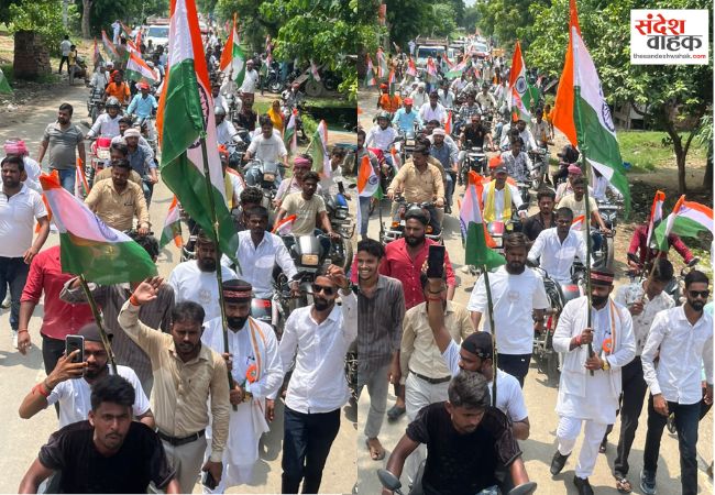 सोहन्स बाजार से लोटन बाजार तक निकाली भव्य तिरंगा यात्रा