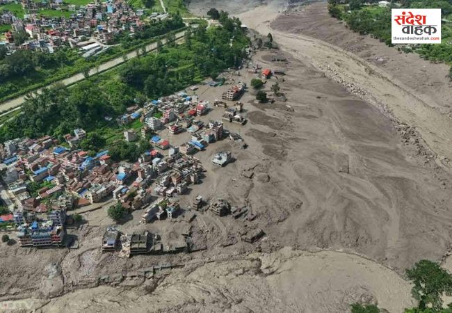 ग्लेशियर ढहने और भूकंप ने लाई नेपाल में विनाशकारी बाढ़, ISRO ने जारी की तस्वीर