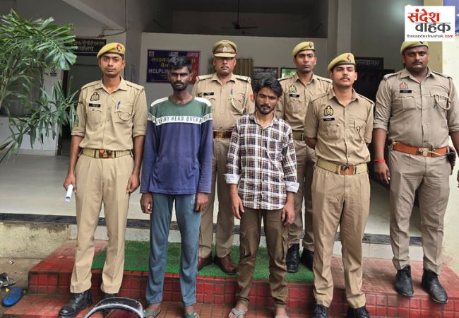 5 चोरी की बाइक के साथ 2 शातिर गिरफ्तार