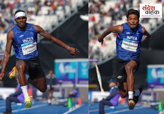 CWG 2026 में भारत की डबल कामयाबी, प्रवीण चित्रावेल को सिल्वर, सेल्वा प्रभु ने जीता ब्रॉन्ज