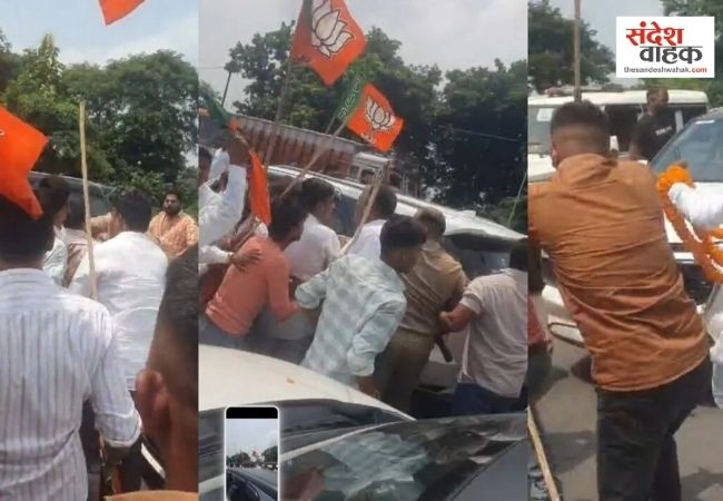 देवरिया में BJP के स्वागत कार्यक्रम में बवाल, आपस में भिड़े भाजपाई, VIDEO वायरल
