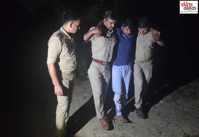 मुठभेड़ में गौवध मामले में वांछित के पैर में लगी गोली