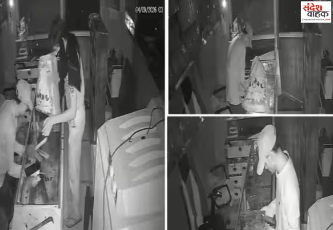 बेखौफ बदमाशों ने 6 मिनट में ज्वेलरी शॉप का शटर तोड़कर उड़ाए गहने